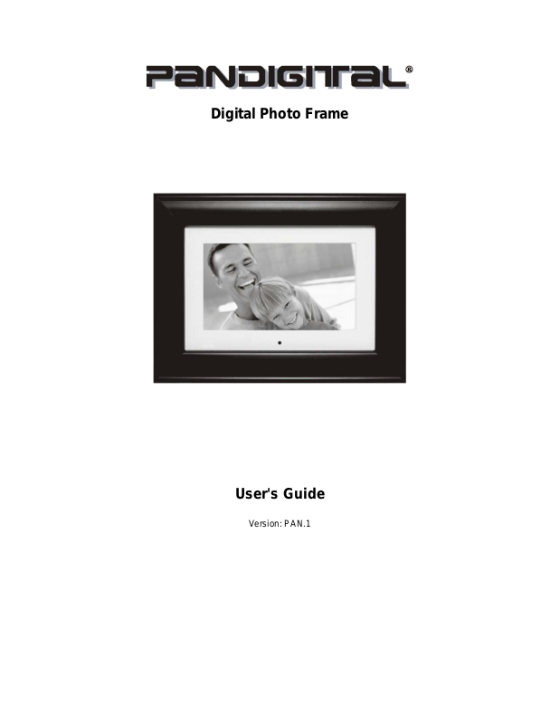 Pandigital Digital Photo Frame User Manual