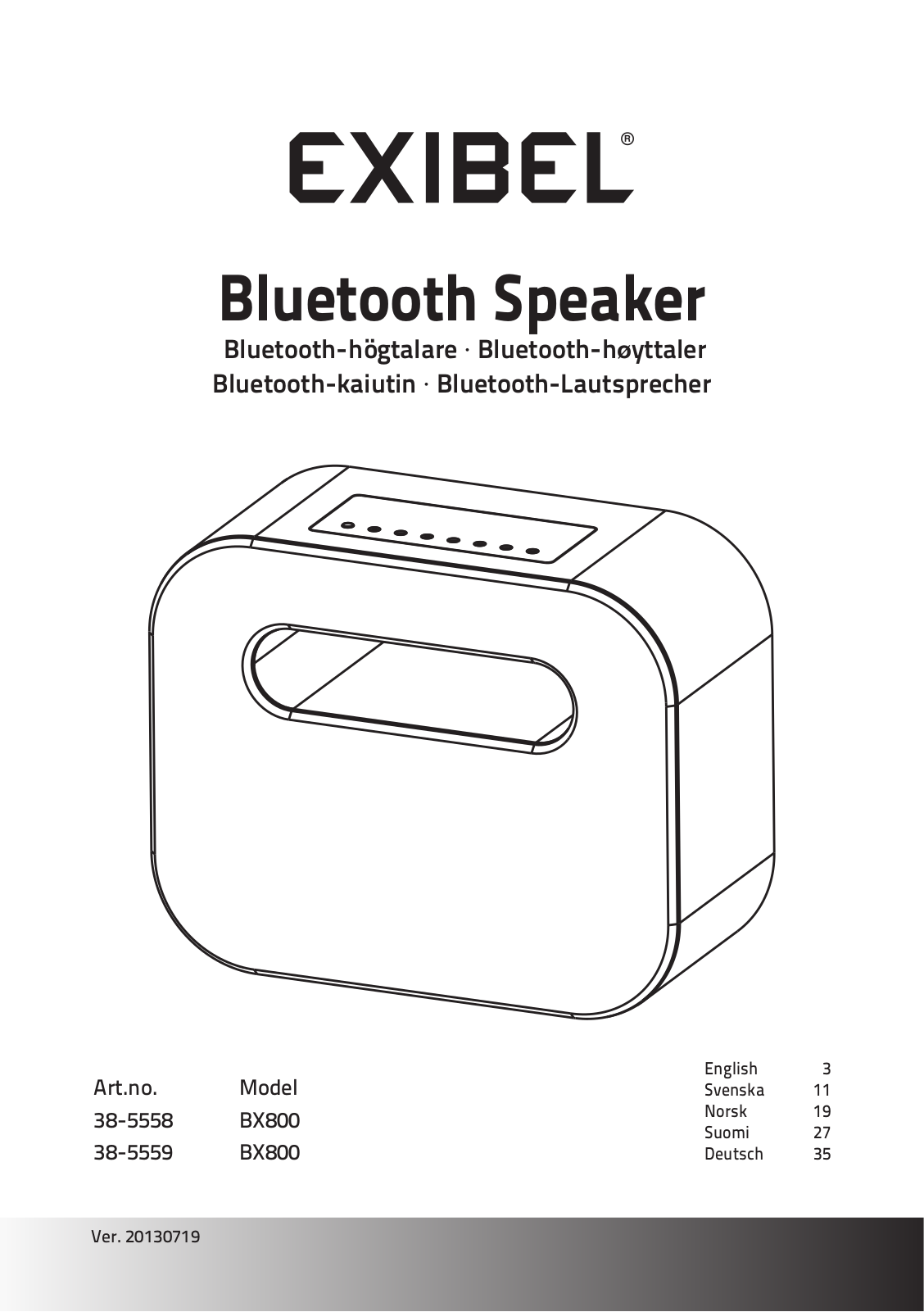 Exibel BX800 User Manual