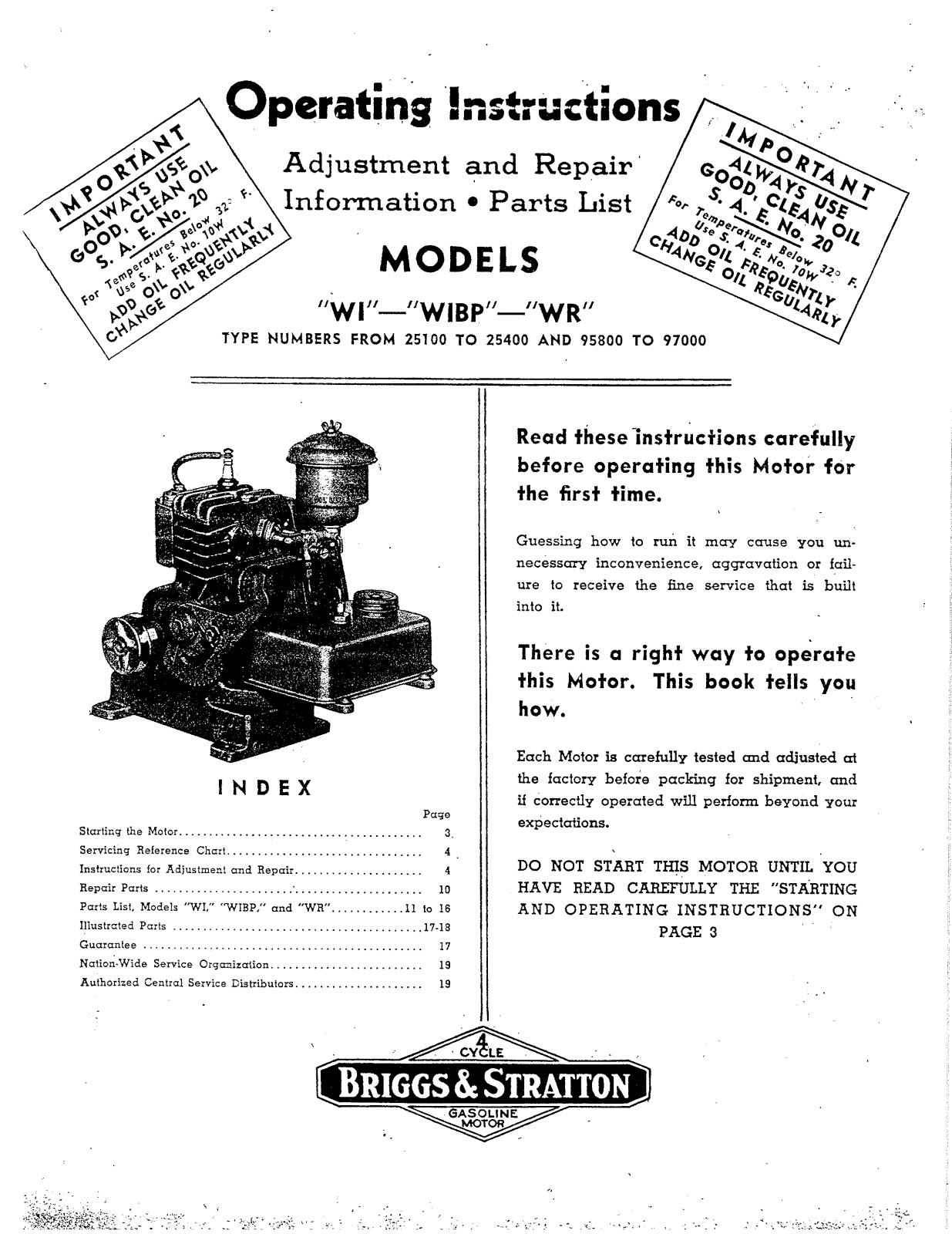 Briggs & Stratton 25100, 97000, 95800, 25400 User Manual - ManualMachine.com
