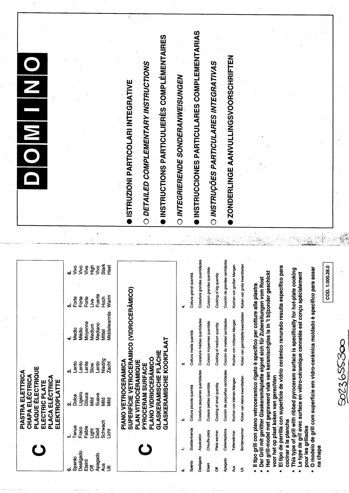 Domino DE0260X2, DE0260W2, DE0230X, DE0230W User Manual