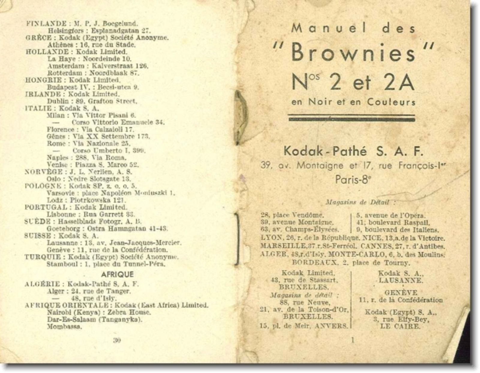 KODAK Brownie 2 Manuel de l’utilisateur