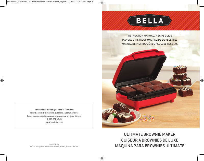 Bella Cucina, Kitchen, Ultimate Brownie Maker