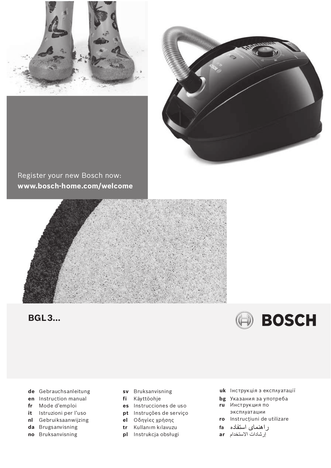 Bosch BGL3A212A Instruction manual