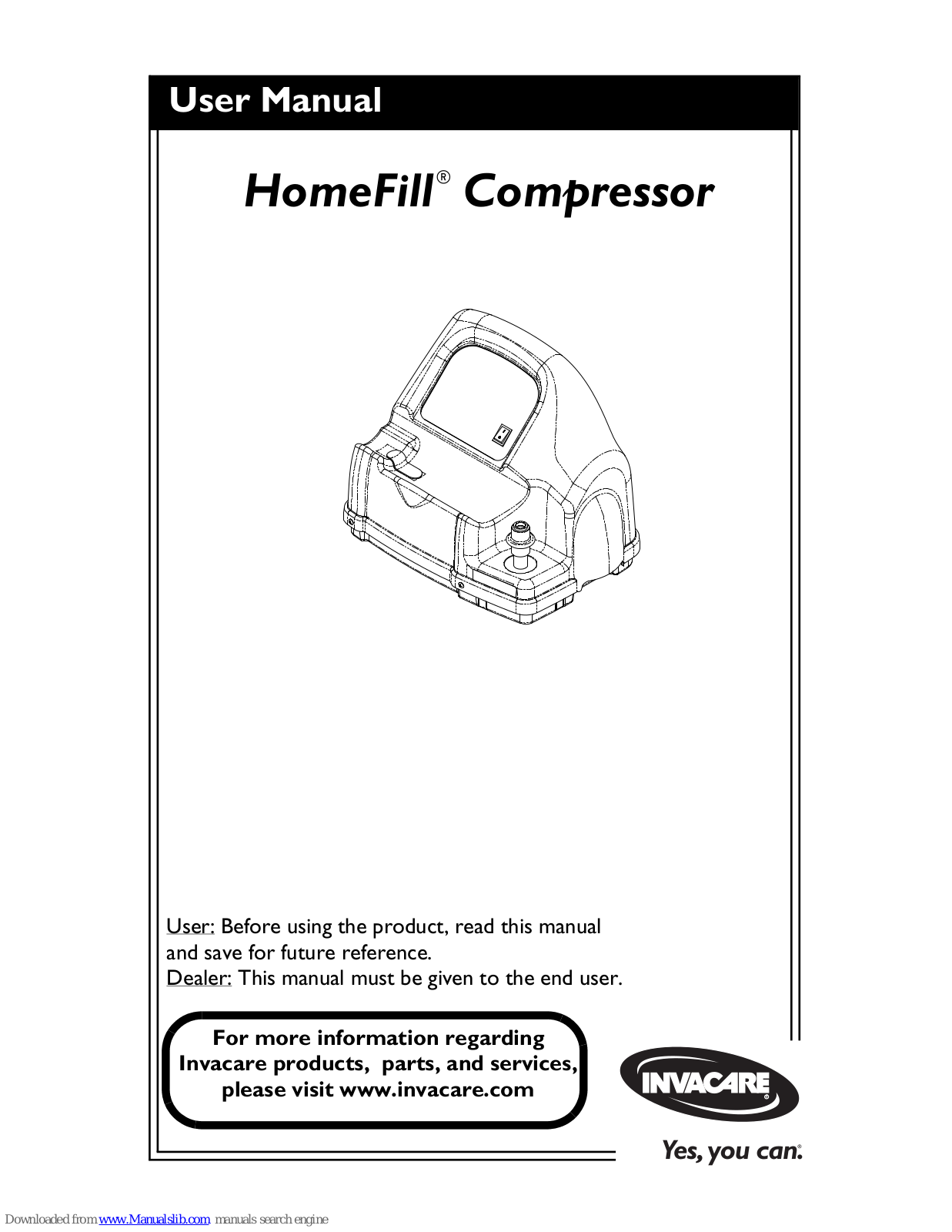 Invacare HomeFill User Manual