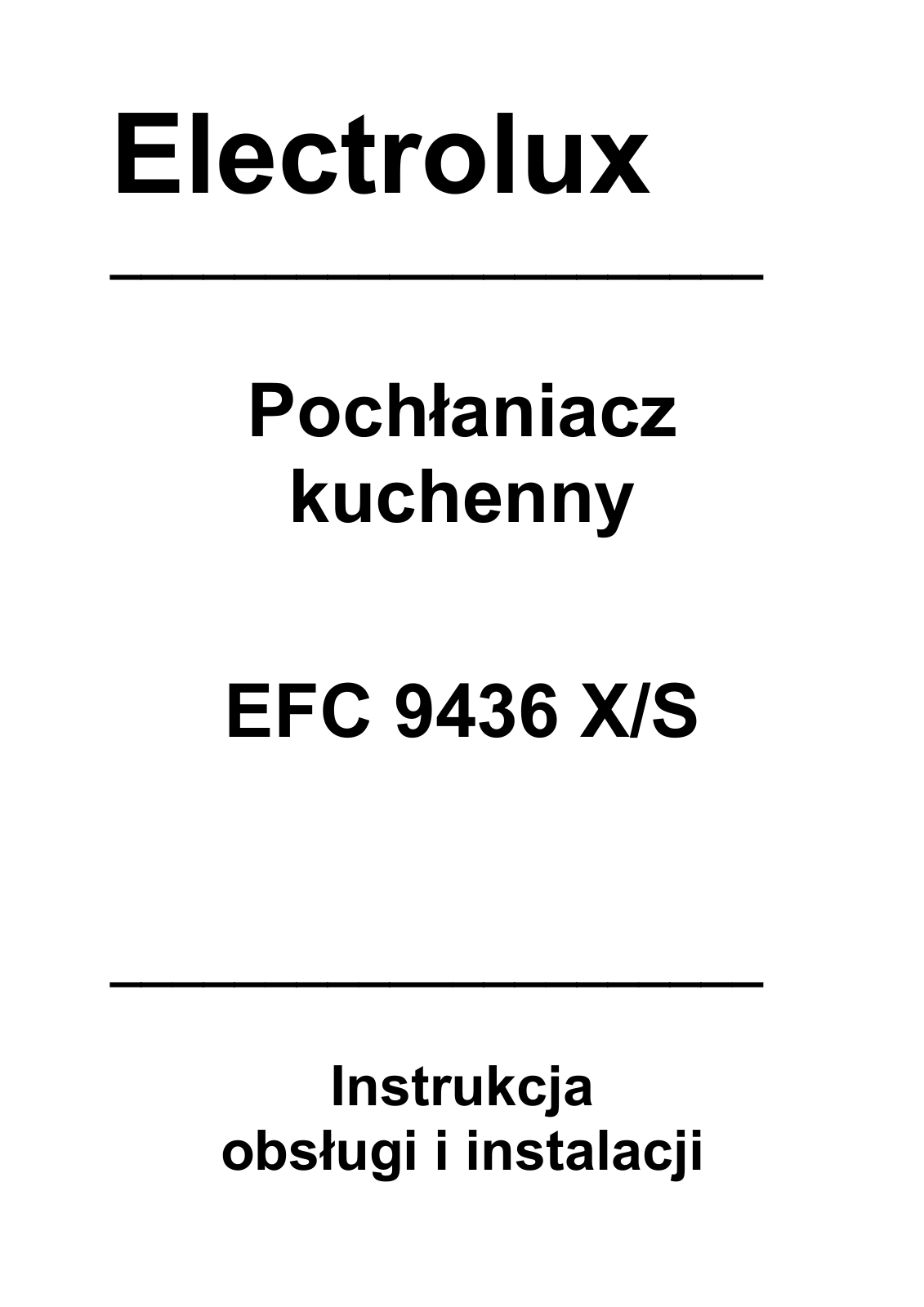 AEG EFC 9436 X, EFC 9436 S Manual