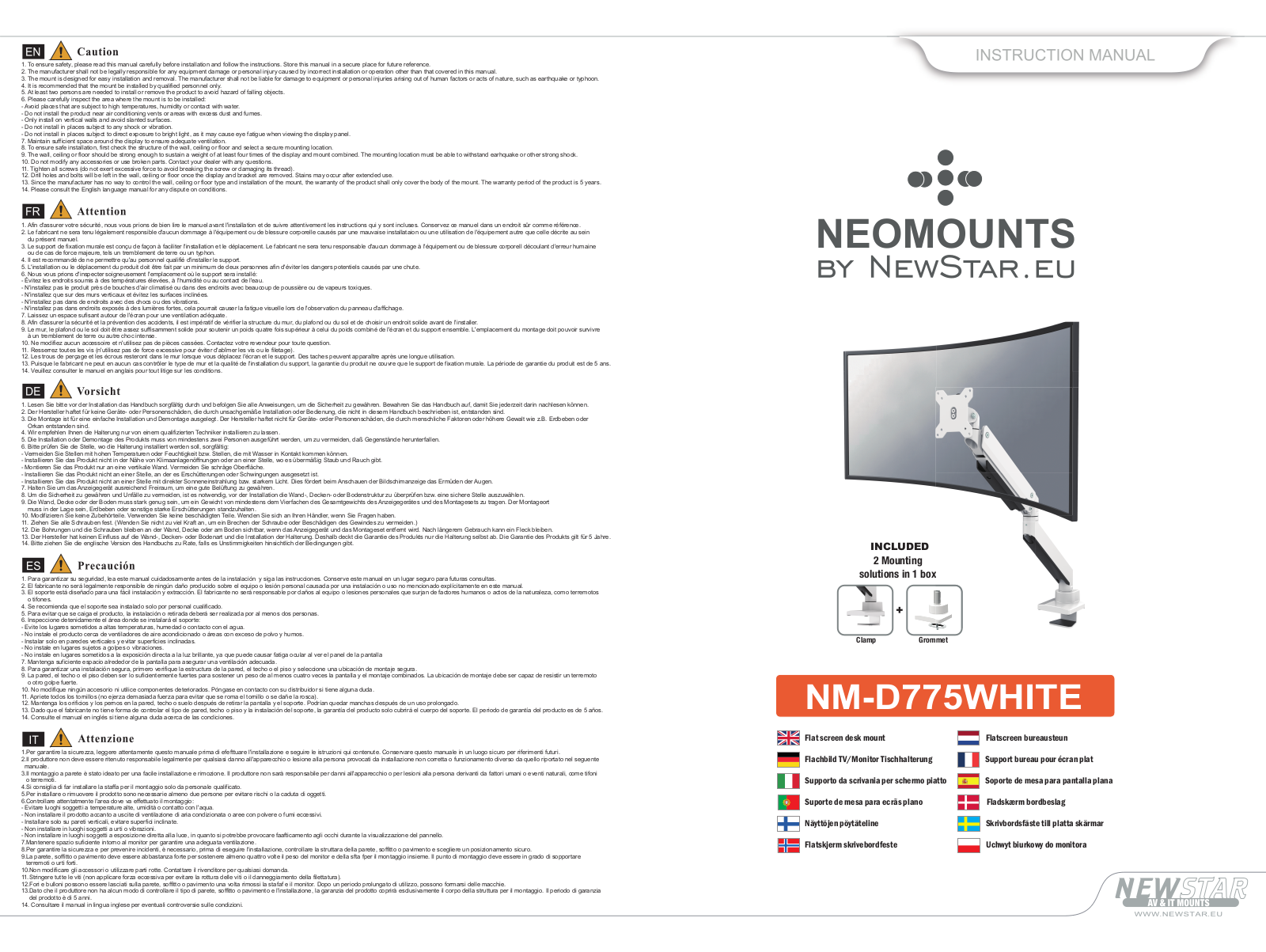 Newstar NM-D775WHITE User Manual