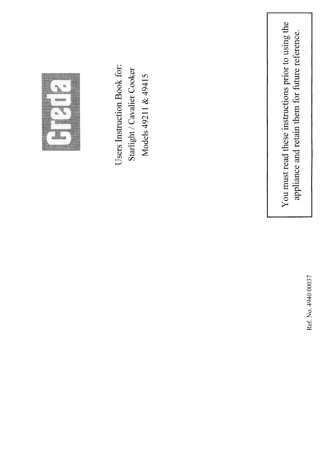 Creda HB49415 User Manual