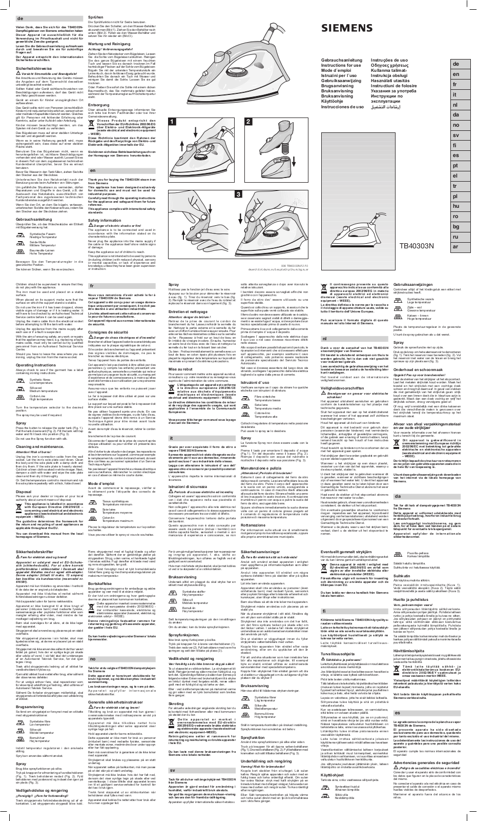 Siemens TB40303N User Manual