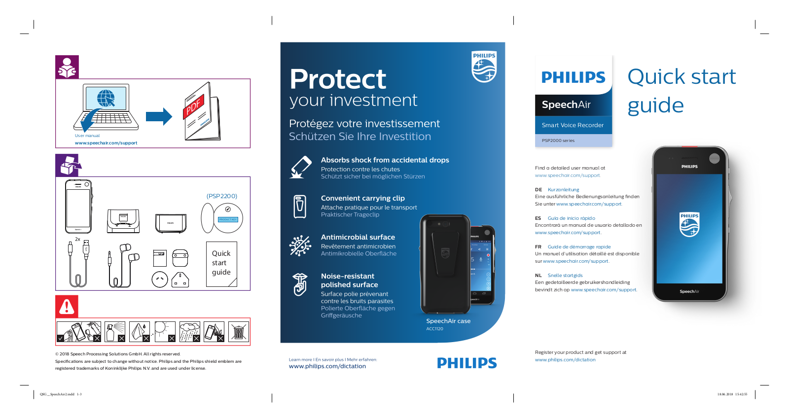 PHILIPS PSP 2000 Notice de prise en main