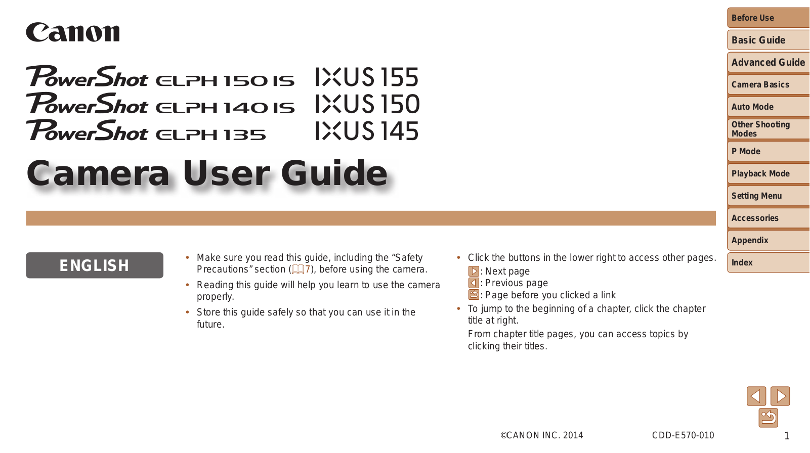 Canon PowerShot ELPH 150 IS User Guide