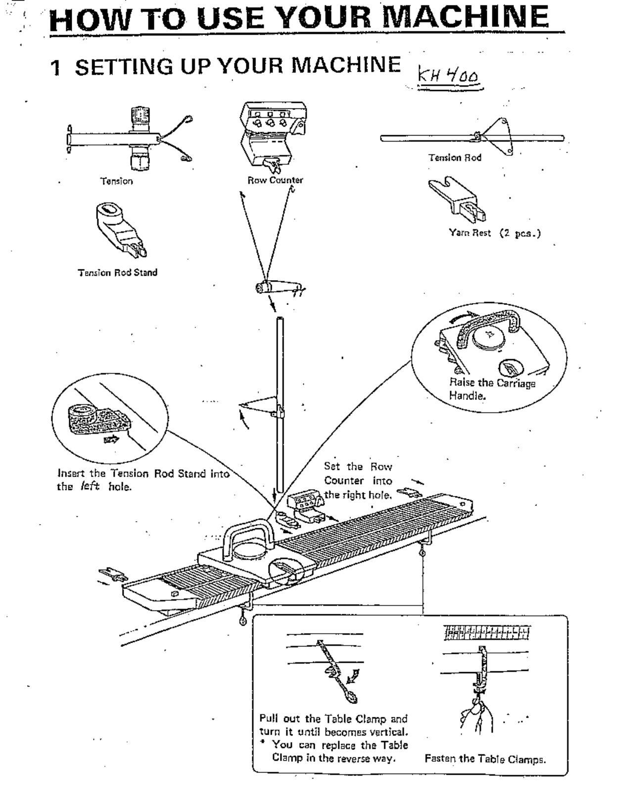 Brother KH-400 Owner's Manual