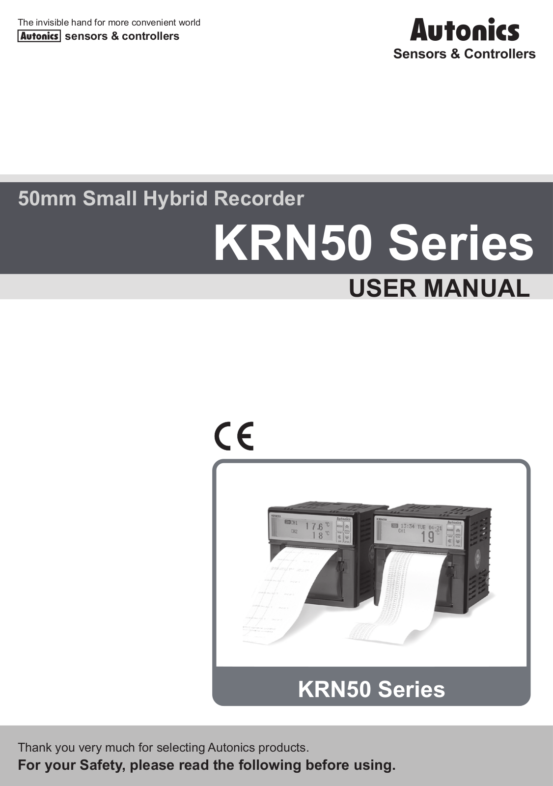 Autonics KRN50 Operating Manual