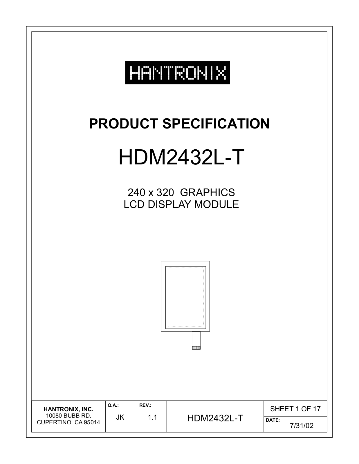 HANTRONIX HDM2432L-T Datasheet