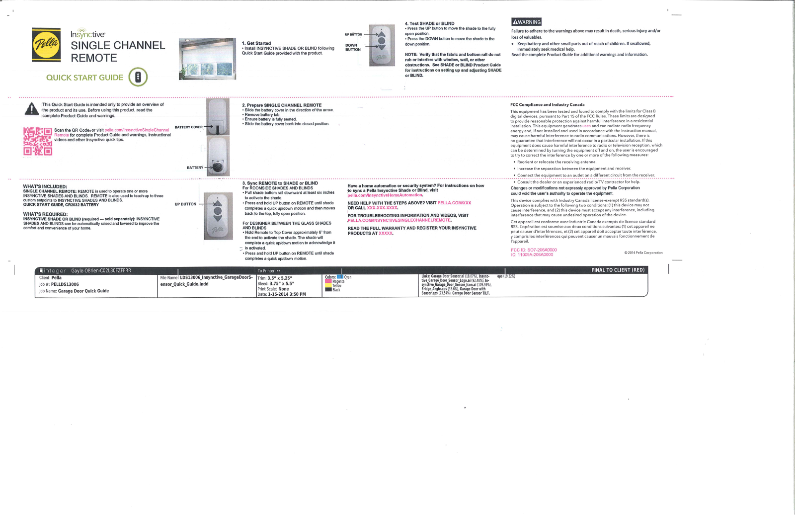 Pella 206A0000 User Guide