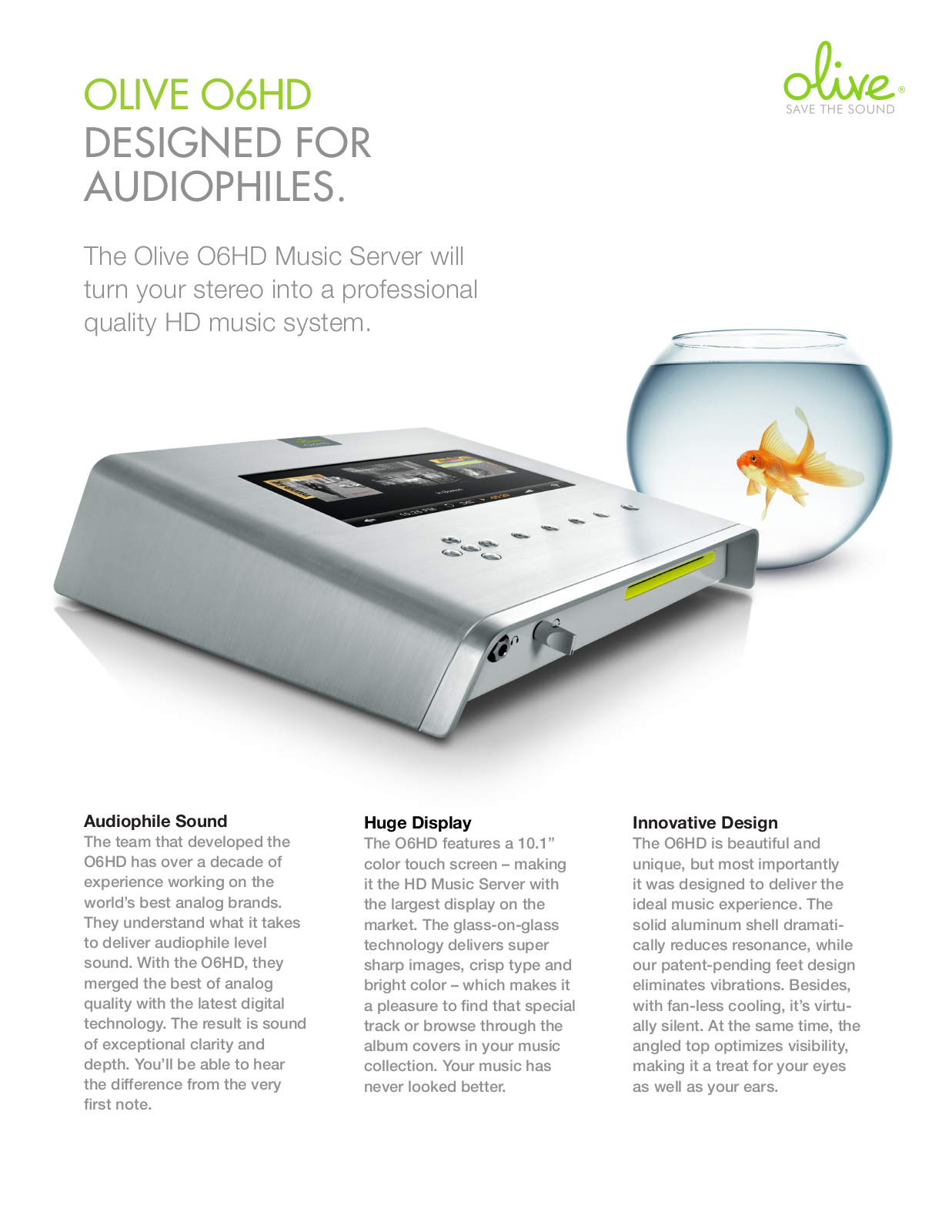 Olive O6HD DATASHEET