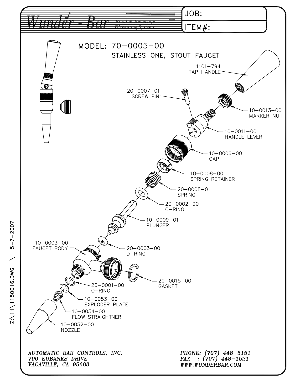 Wunder Bar 70-0005-00 User Manual