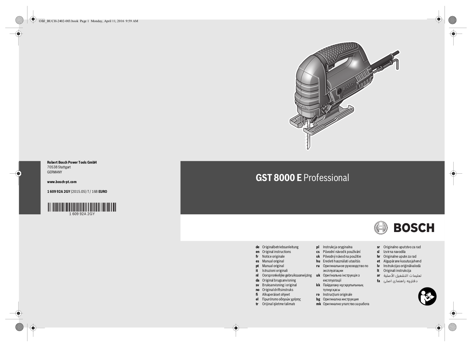 Bosch GST 8000E User Manual