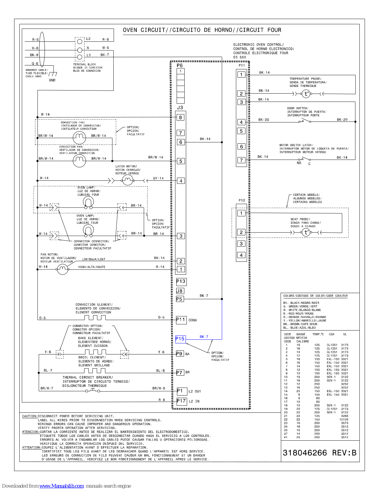 Frigidaire FPEW3085K Wiring Diagram