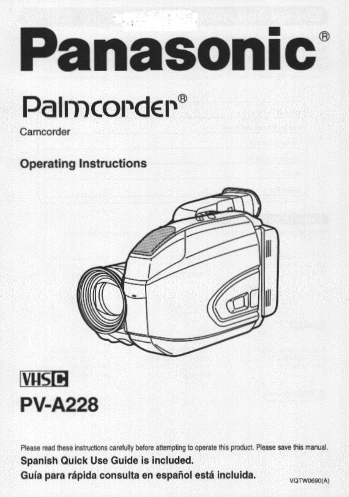 Panasonic PV-A228D User Manual