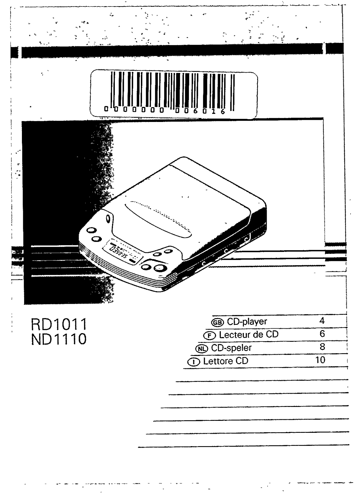 Philips RD1011/18, ND1110/19 User Manual