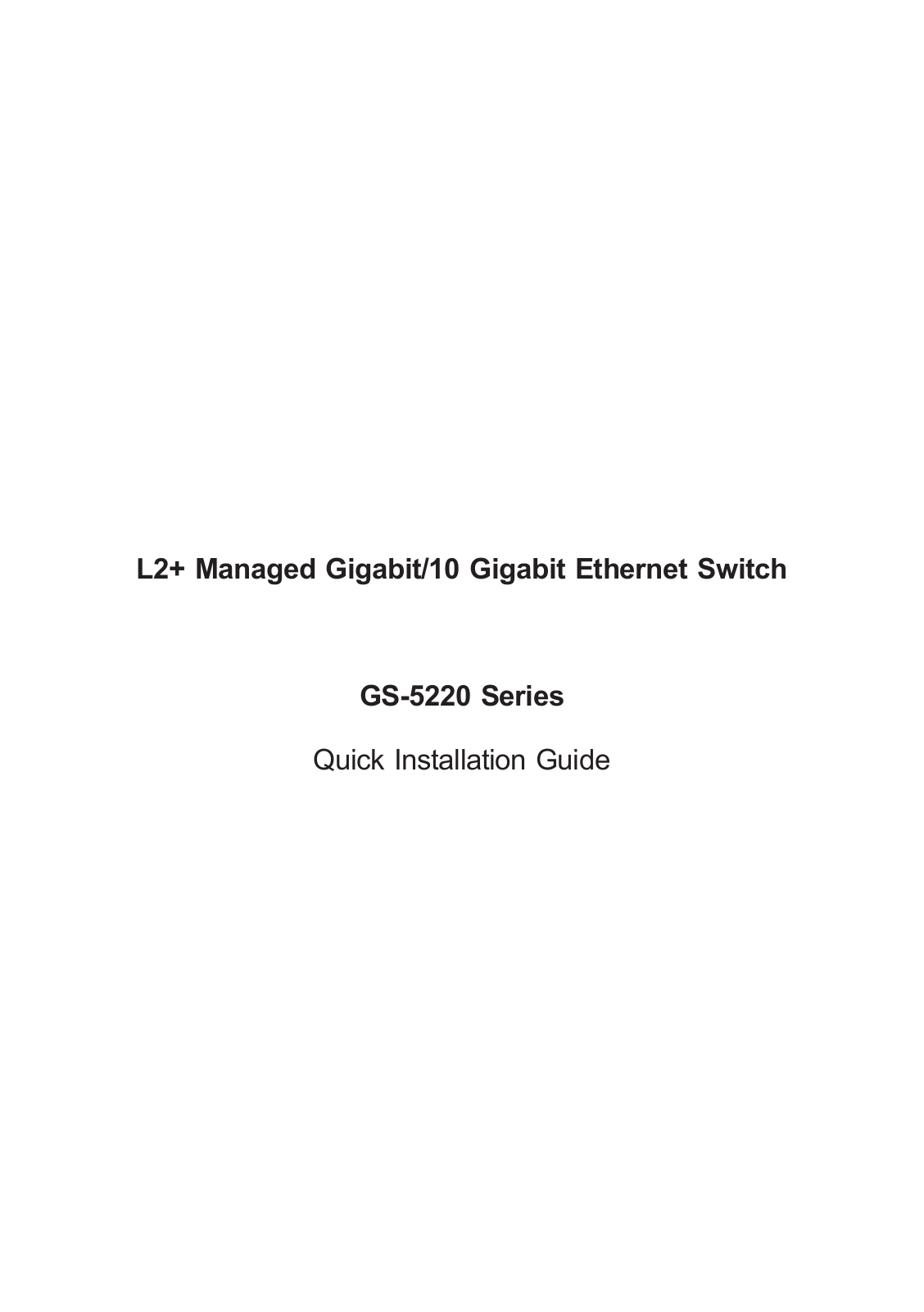 Planet GS-5220-20T4C4X User manual