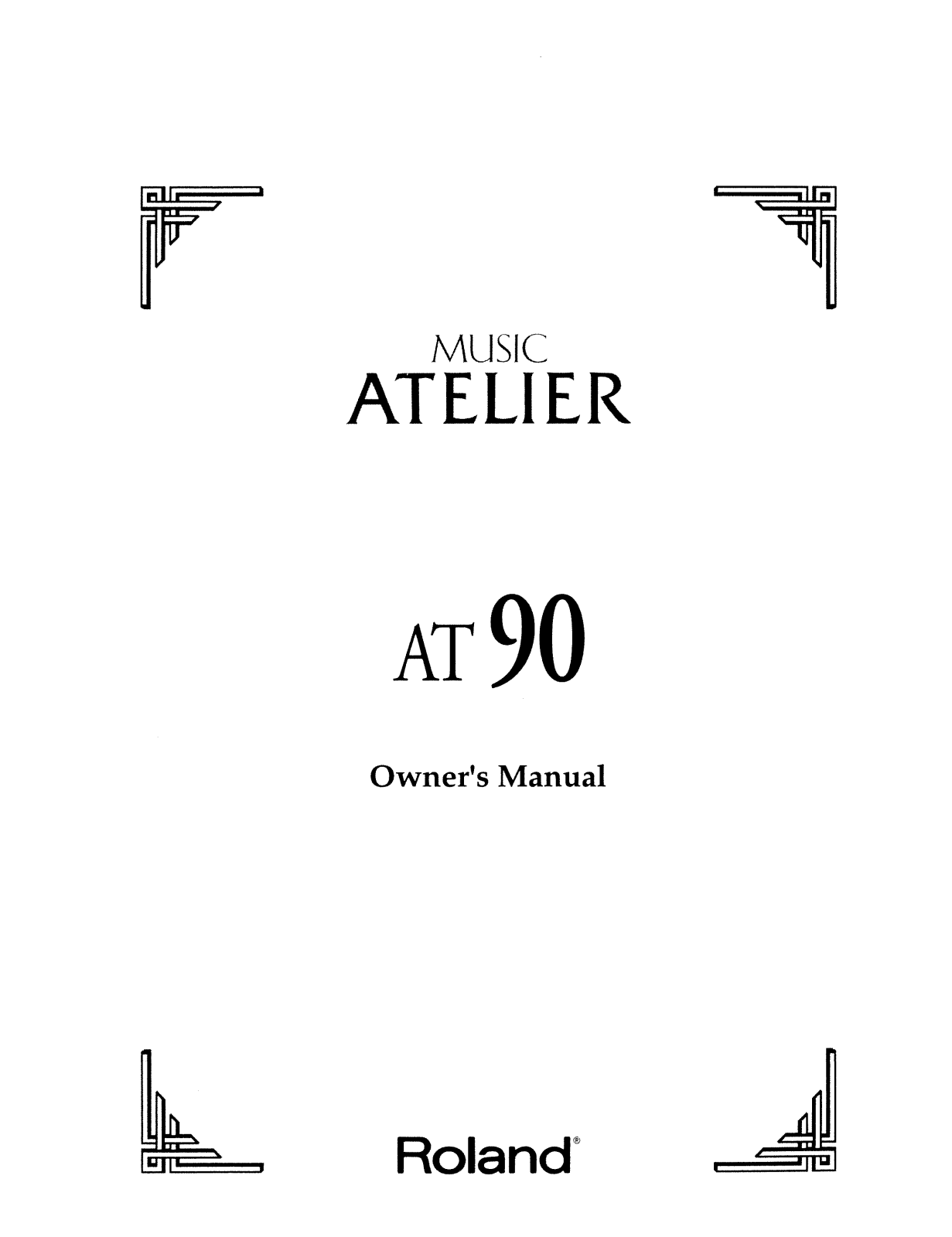 Roland Corporation AT-90 Owner's Manual