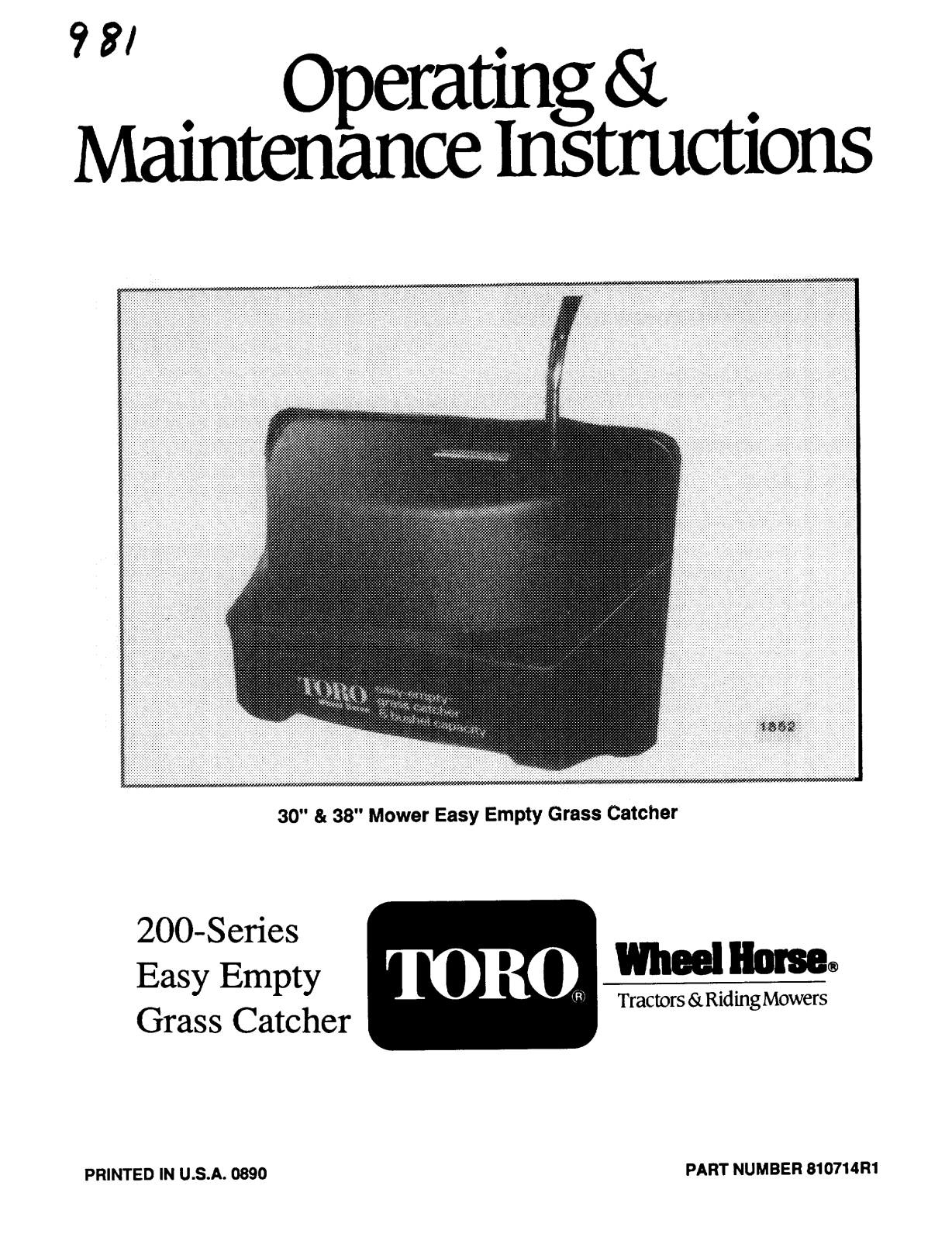 Toro 17-06BL01, 27-06BL01 Operator's Manual