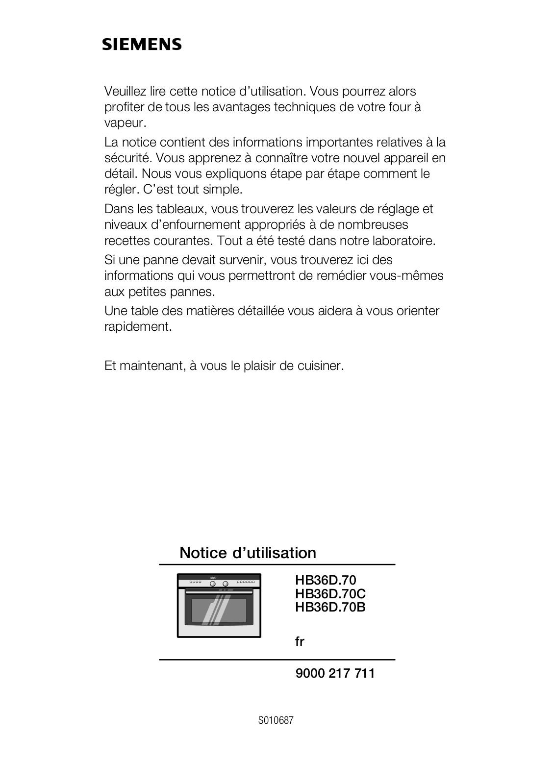 SIEMENS HB36D570B User Manual