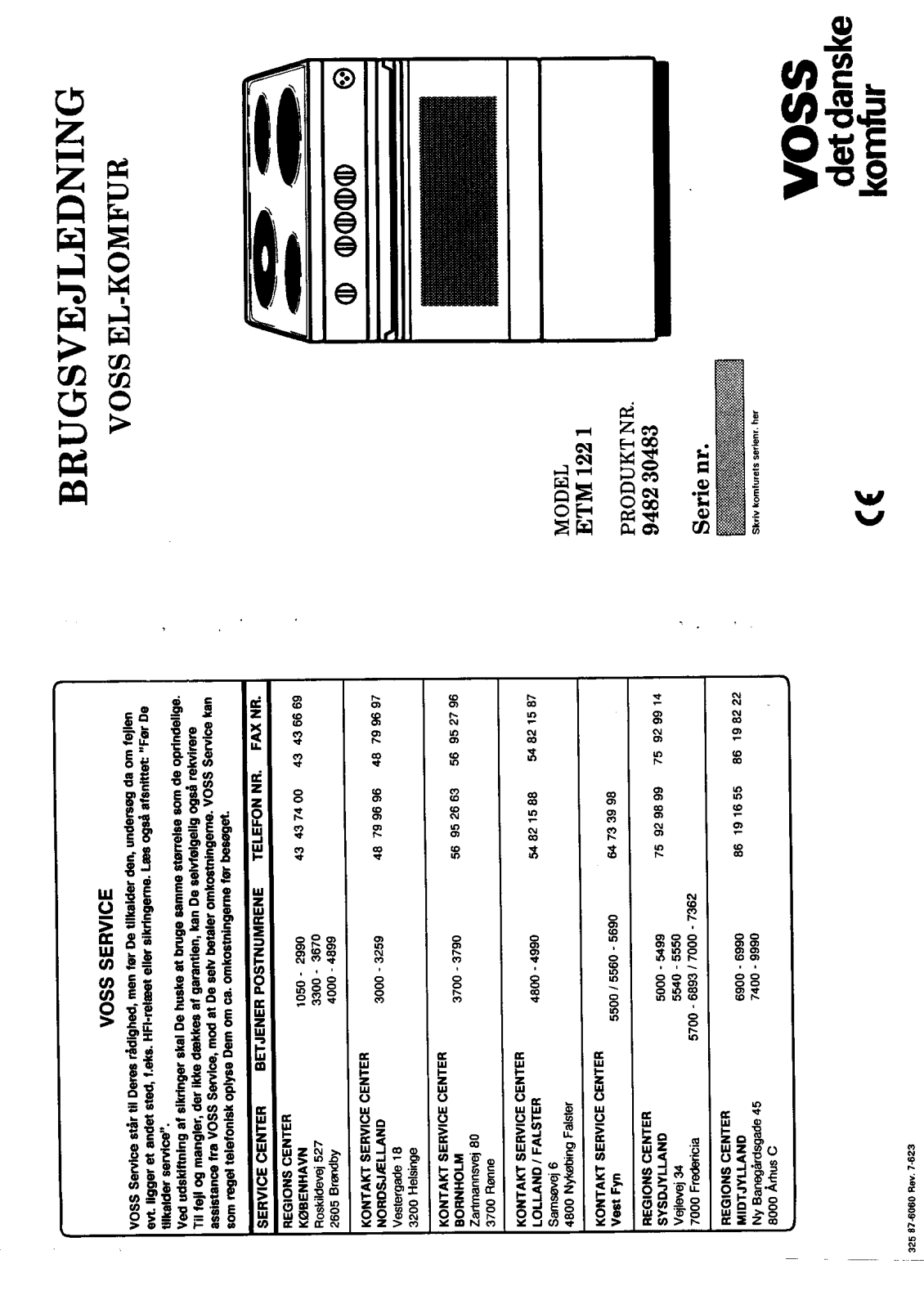 Voss ETM1221, ETM1321 User Manual