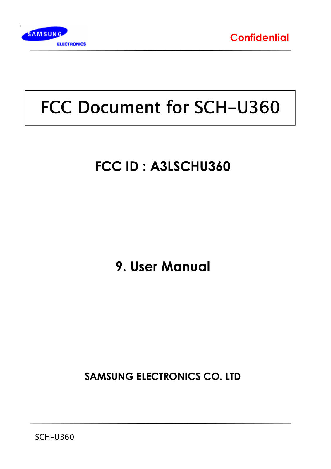 Samsung SCHU360 Users Manual