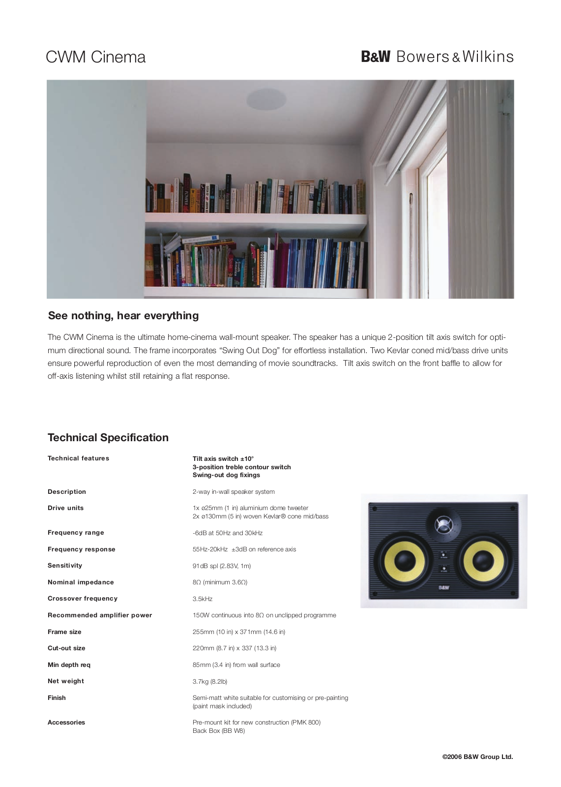 Bowers and Wilkins CWM Cinema Brochure