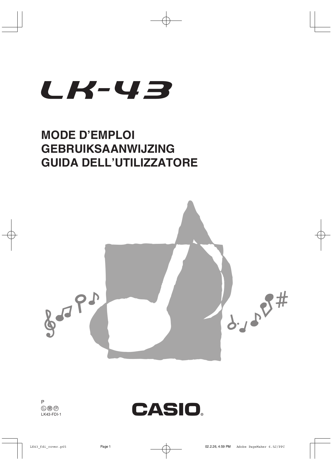 CASIO LK-45, LK-44, LK-43 User Manual