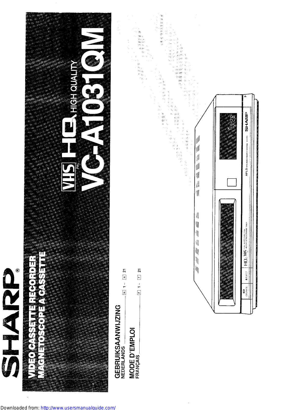 SHARP VC-A1031QM User Manual