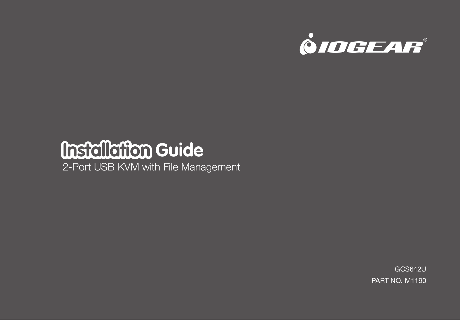 IOGear GCS642U User Manual