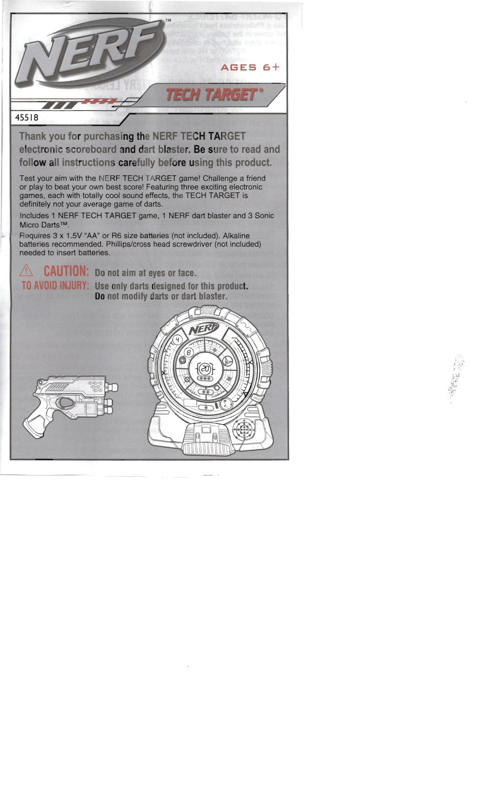 HASBRO Nerf Tech Target 2005 User Manual