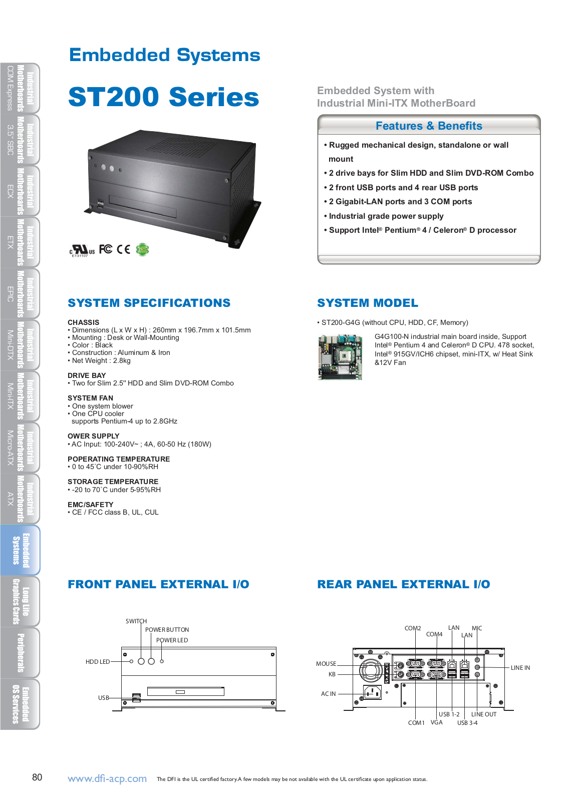 Dfi ST200 DATASHEET