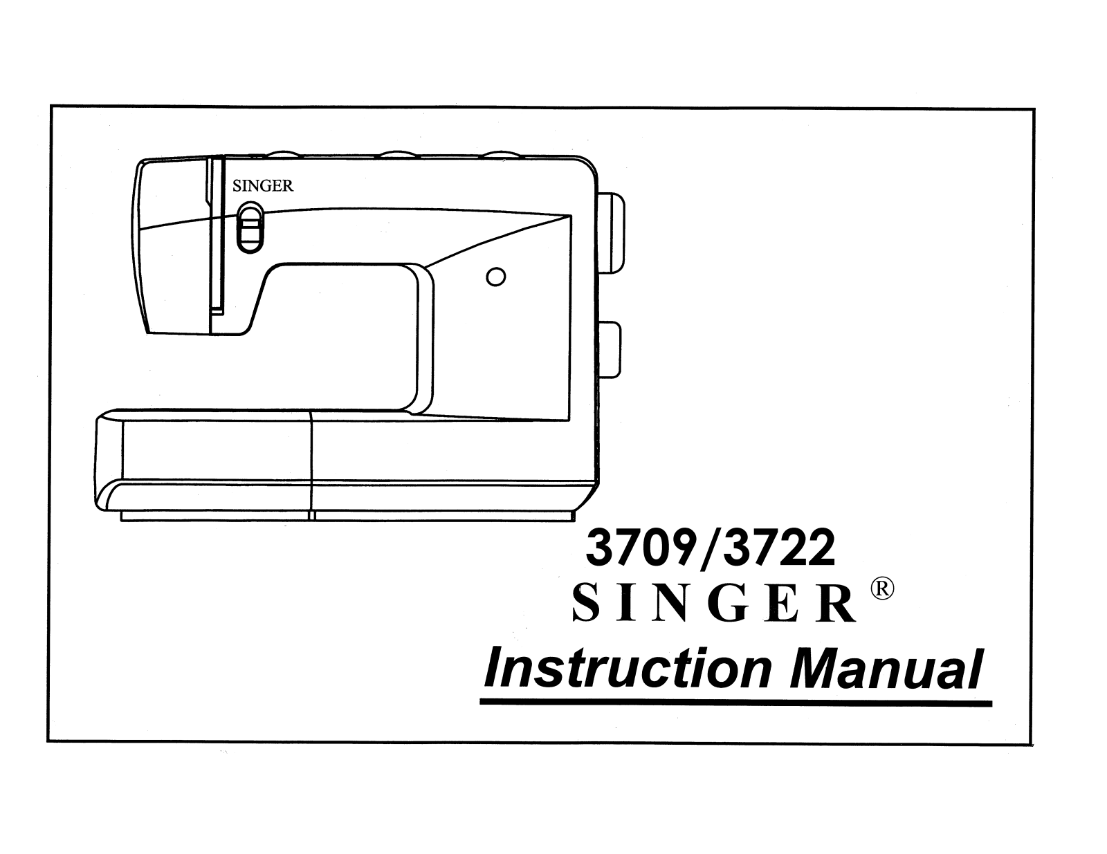 Singer 3709, 3702 User Manual