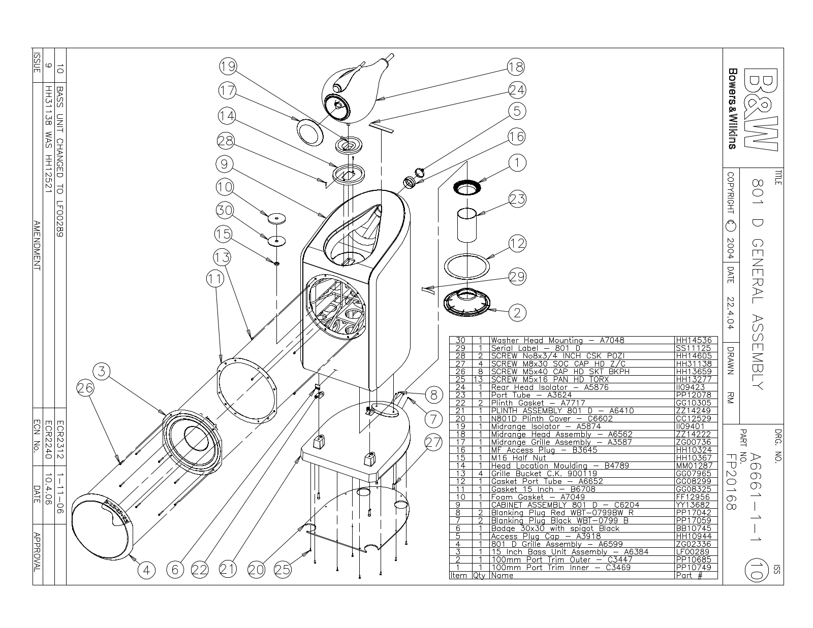 Bowers and Wilkins 801-D Service manual