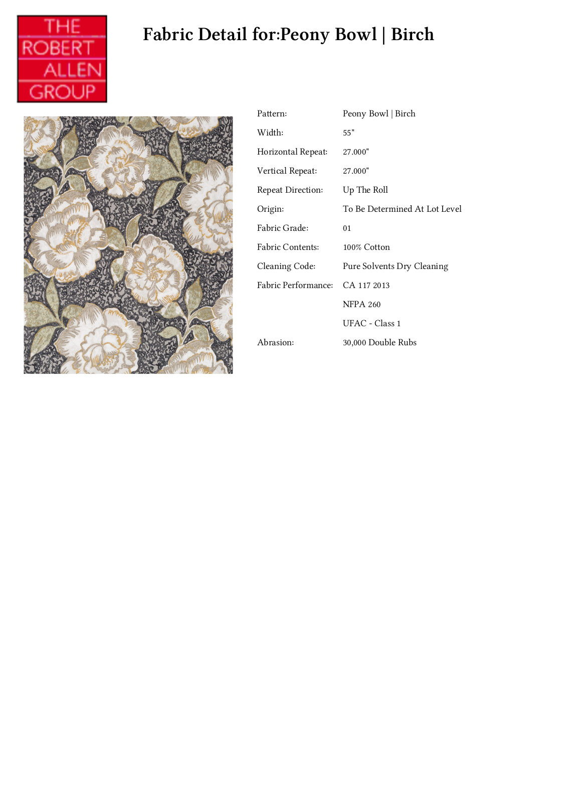 Robert Allen RALF1118 Specifications - ManualMachine.com