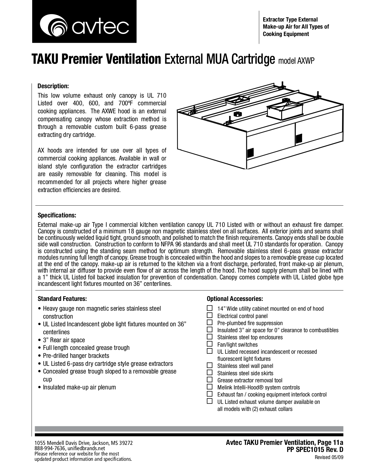 Avtec AXWP User Manual