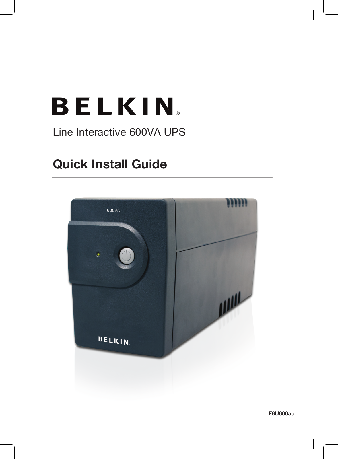 Belkin F6U600AU User Manual