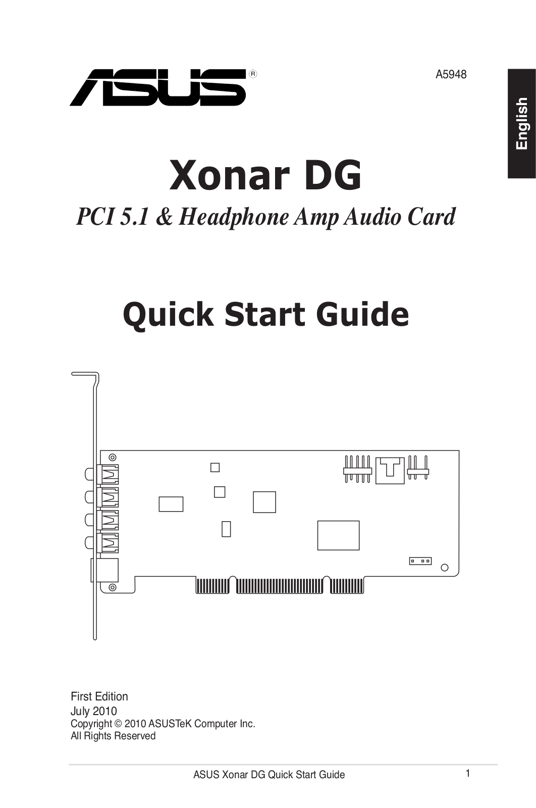 Asus Xonar DG User Manual