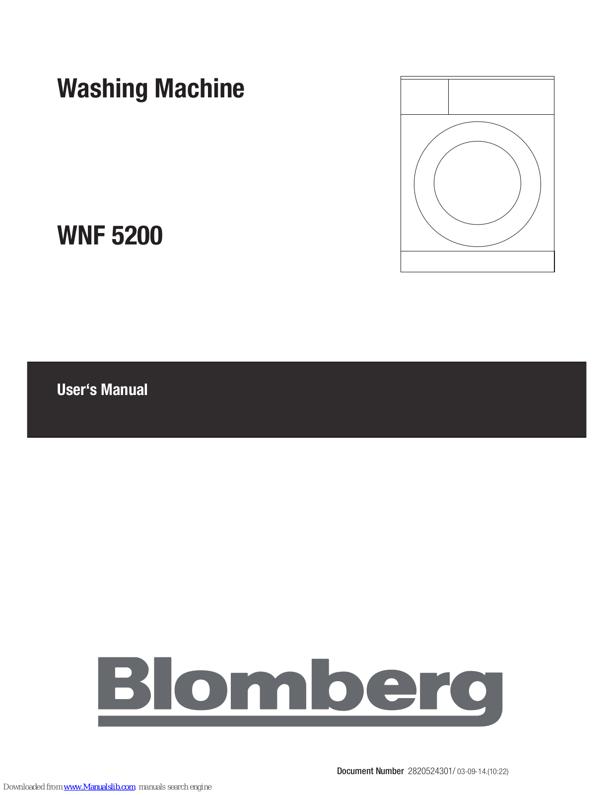 Blomberg WNF 5200 User Manual