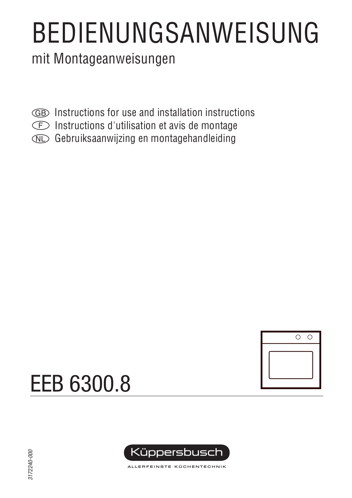 Kuppersbusch EEB 6300.8 MX User Manual