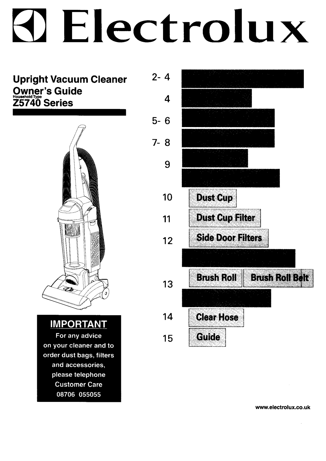 AEG-Electrolux Z5747A, Z5748A, Z5740A, Z5740A-1, Z5749 User Manual