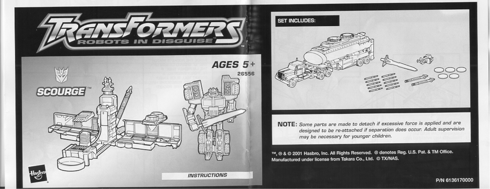 HASBRO Transformers Robots in Disguise Scourge User Manual