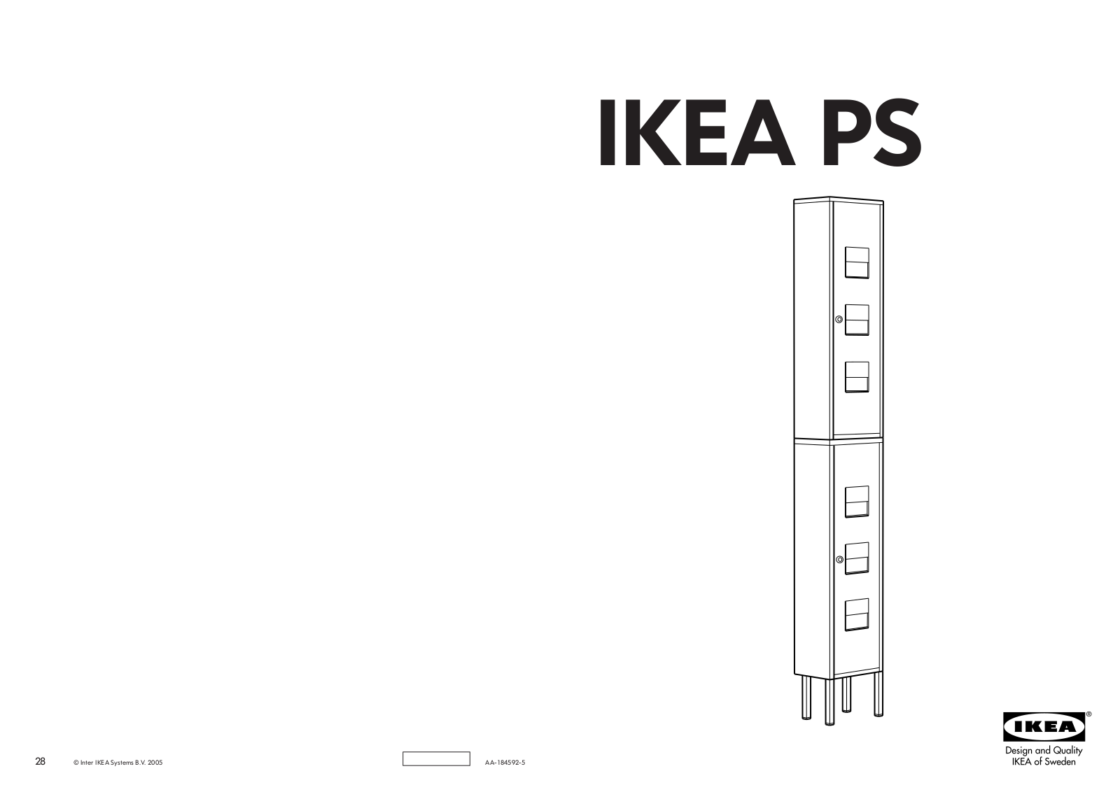 IKEA PS CD-DVD CABINET 12X81 Assembly Instruction