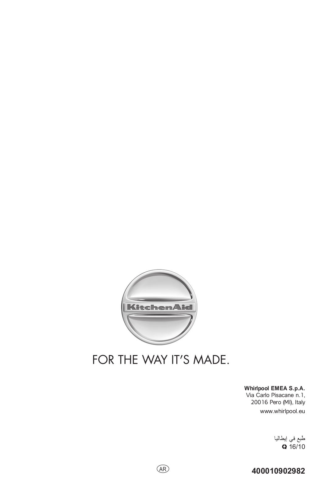 KITCHENAID KHYD1 38510 User Manual