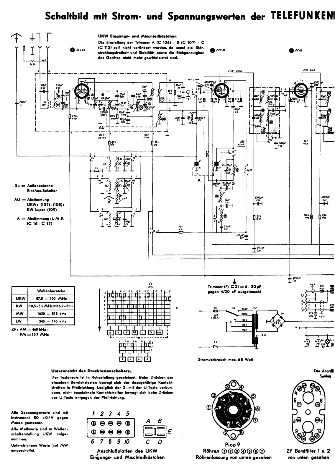 Telefunken Concertino-7 Schematic  Part 1