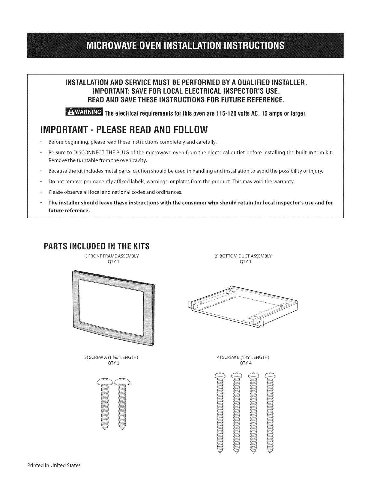 Electrolux EI27MO45GSA, EI30MO45GSA Installation Guide - ManualMachine.com